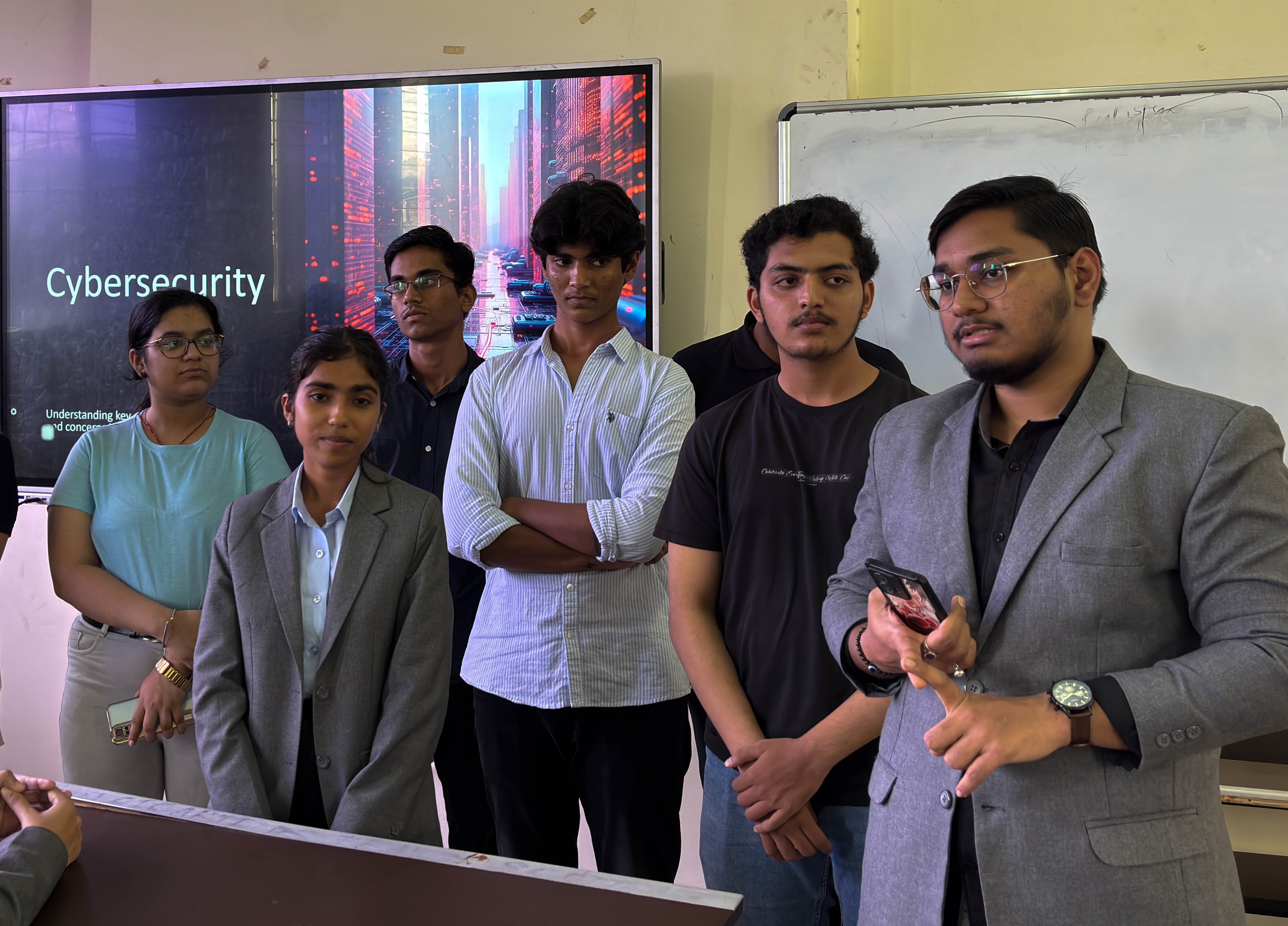 Students in a cybersecurity workshop